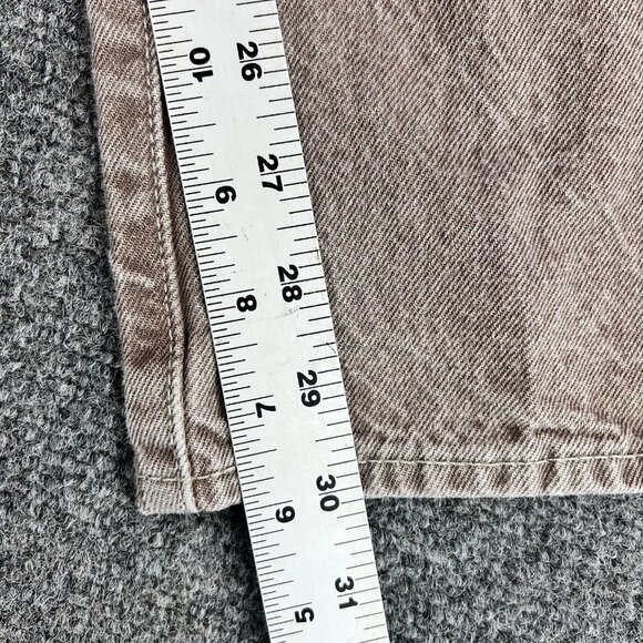 Levis Premium 502 Jeans Mens 30x30 Brown Beige Denim Button Fly - Picture 7 of 9